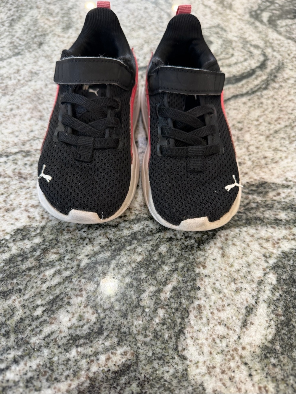 Puma Kids Black‎ and Pink Breathable Slip-On Sneakers